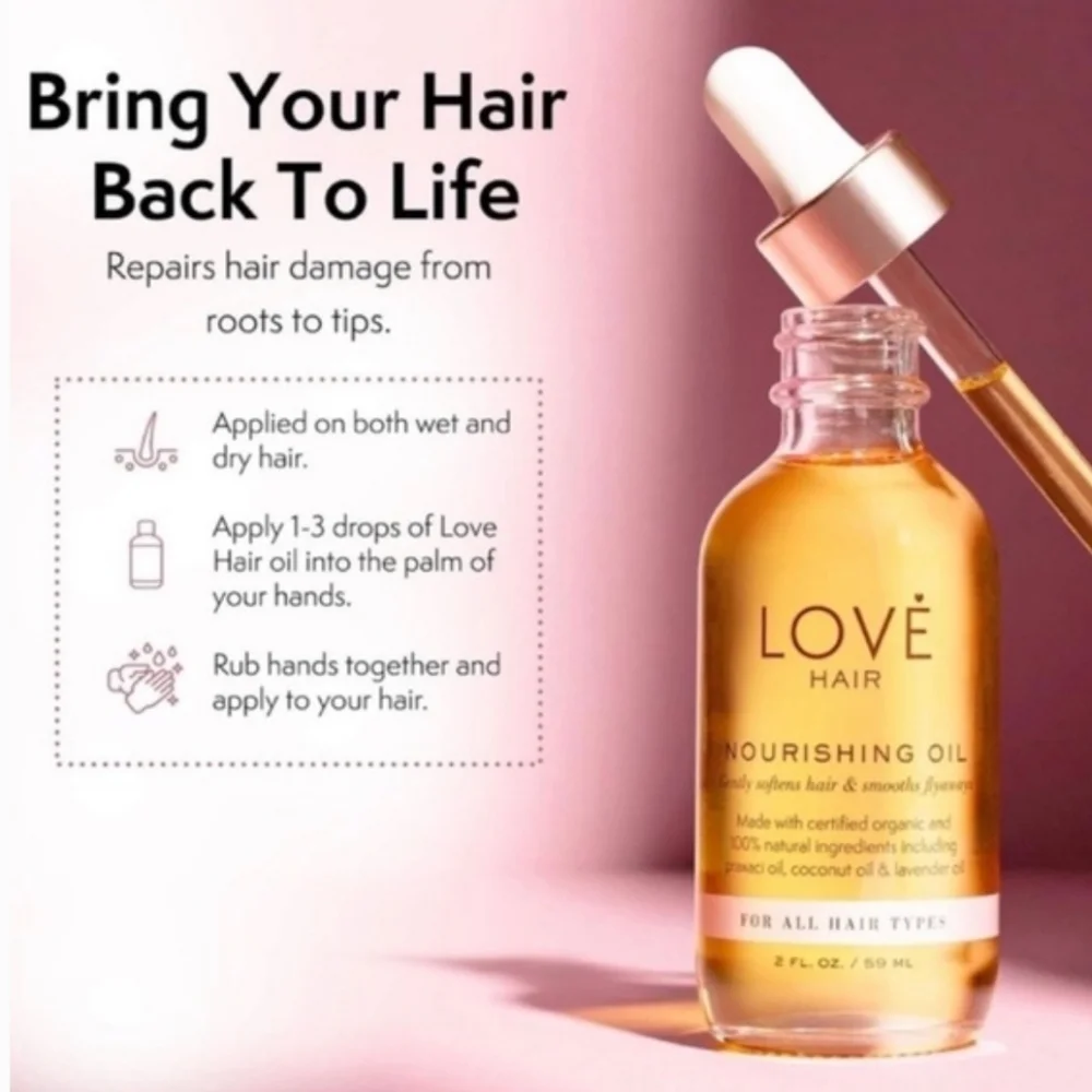 LOVE Hair Nourishing Hair Oil 2 oz NWT